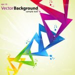 Abstract Colourful Triangles Background with Sample Text